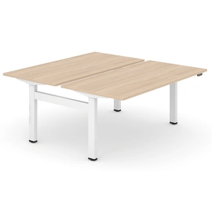 NARBUTAS Motion Electric Height Adjustable Office 2-Desk Bench w/Sliding Desktop