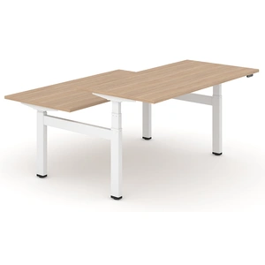 NARBUTAS Motion Electric Height Adjustable Office 2-Desk Bench, 3 Level Columns