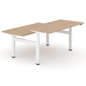 NARBUTAS Motion Electric Height Adjustable Office 2-Desk Bench w/Sliding Desktop