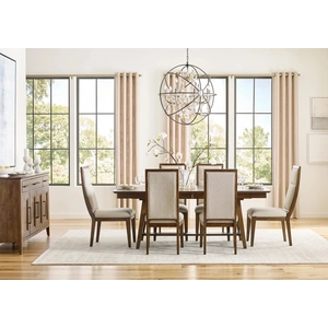 Kincaid Abode Zane Trestle Rectangular Wood Extendable Dining Room Set, Brown