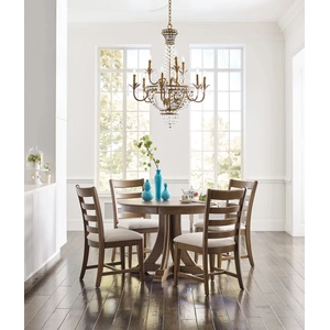 Kincaid Kafe W44-inch Round Wood Quad Dining Room Set