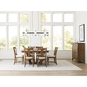 Kincaid Kafe W60-inch Rectangular Wood Trestle Dining Room Set
