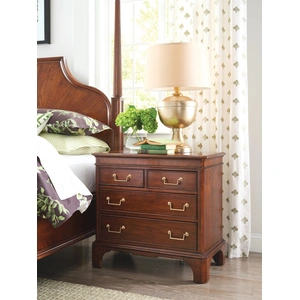American Drew Addison Helmuth Wood Sleigh Bedroom Set, Cherry