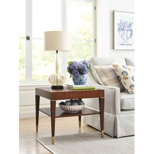 American Drew Addison Greenhill Wood Lamp Table, Cherry