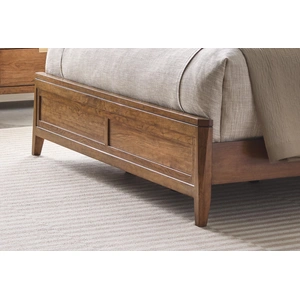 Kincaid Aspire Affinity Fabric/Wood Upholstered Panel Bed, Beige/Cherry
