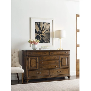 Kincaid Commonwealth Witham Wood Dresser w/2 Doors & 7 Drawers, Brown