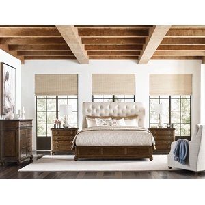 Kincaid Commonwealth Herndon Wood/Fabric Upholstered Bed, Beige