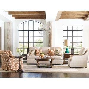 Kincaid Commonwealth Corso Round Wood/Glass Coffee Table Set, Brown