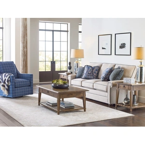 Kincaid Ansley Atwood Rectangular Wood Coffee Table w/Drawer, Brown