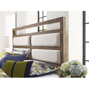Kincaid Debut Wyatt Wood/Fabric Upholstered California King Size Bed, Brown