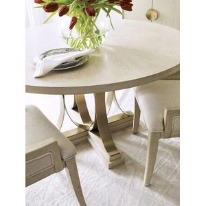 American Drew Lenox Plaza Wood/Metal Dining Room Set, Alabaster