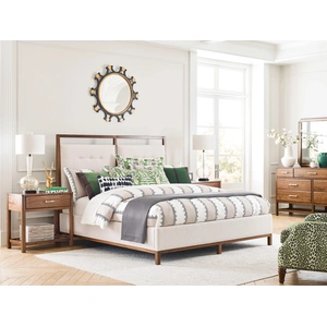 Kincaid Monogram Pinehurst Wood/Fabric Upholstered Bed, White
