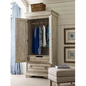 Kincaid Selwyn Bryant Wood Armoire w/2 Doors & Drawer, Cottage White
