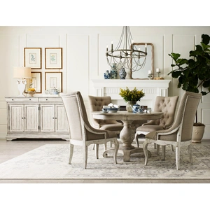 Kincaid Selwyn Lloyd Wood Extendable Pedestal Dining Room Set, Cottage White