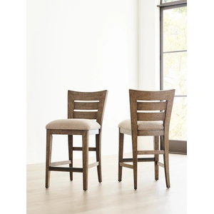 American Drew Skyline Performance Fabric/Wood Counter Height Set, Smoke