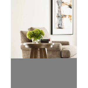 American Drew Skyline Evan Round Wood Side Table, Smoke
