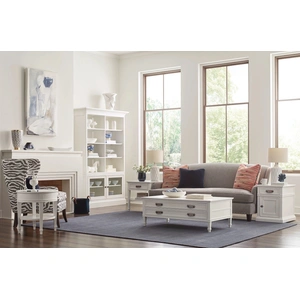 Hammary Structures Rectangular Wood Coffee Table w/2 Drawers, Pure White
