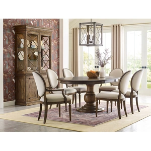 Kincaid Ansley Whitson Wood Extendable Pedestal Dining Room Set, Brown