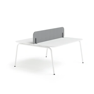 NARBUTAS 3-Desk Bench w/Scallop