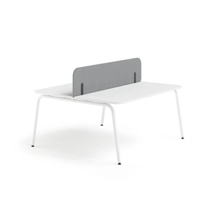NARBUTAS Nova U D56.7-inch Rectangular Office 2-Desk Bench w/2 Grommets