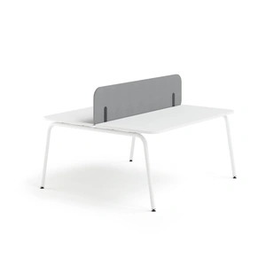 NARBUTAS Nova O D64.6-inch Rectangular Office 4-Desk Bench w/4 Grommets