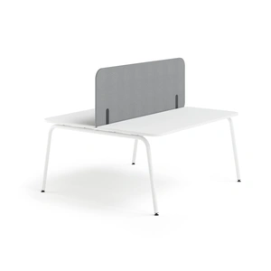 NARBUTAS Nova U D56.7-inch Rectangular Office 2-Desk Bench w/2 Scallops