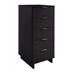 Manhattan Comfort Granville W23.62-inch Tall Narrow Wood Dresser w/5 Full Extension Drawers