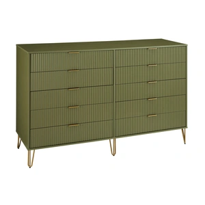 Manhattan Comfort DUMBO 10-Drawer Tall MDF Double Dresser