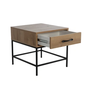 Bellona USA Drift Wood/Metal Rectangular Side Table