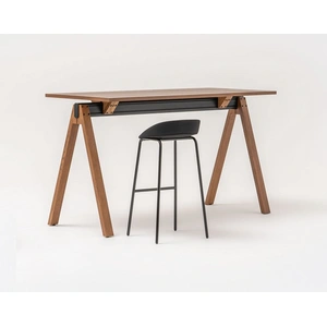 MDD Office Furniture Viga Office Melamine/Veneer High Table, H43.3-inch
