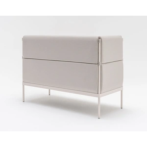 MDD Office Furniture Stilt Fabric Office 2 Seater Highback Sofa w/Metal Legs