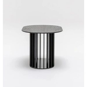 MDD Office Furniture Roll Oval MDF Coffee Table w/ Metal Base