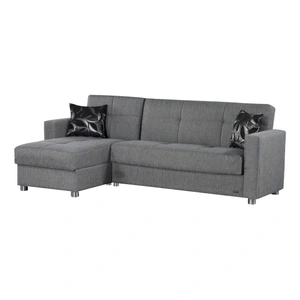 Empire Furniture, USA Dumont Linen Fabric Storage Sectional Sofa