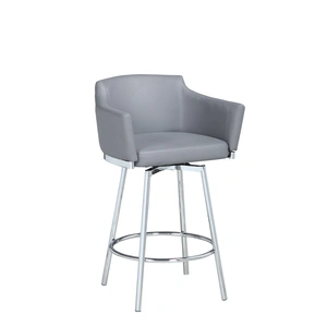Chintaly Imports Dusty Club Memory Swivel PU Counter Stool
