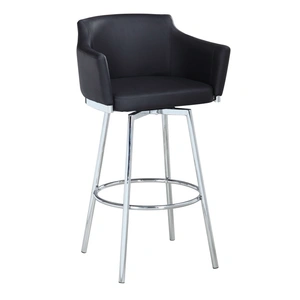 Chintaly Imports Dusty Club Memory Swivel PU Bar Stool