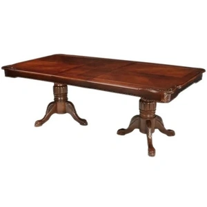 Furniture of America Georgetown Wood Extendable Rectangular Dining Table, Cherry
