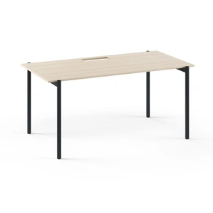 NARBUTAS Zedo Single Rectangular Office Desk w/Grommet, Depth 34.8-inch