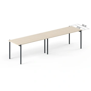 NARBUTAS Zedo Single Row Office 2 Desk Bench, Depth 30.9-inch