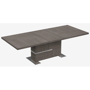 J&M Furniture Copenhagen Extendable Dining Table, High Gloss Chestnut