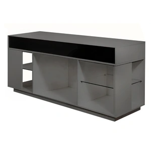 Modern Art SM Audio Flex 64-inch TV Console w/Swing Doors, Grey