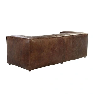 AF Modern Brancaster Vintage Top Grain Leather/Aluminum Living Room Set
