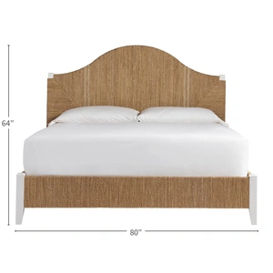 Universal Furniture Seabrook Fabric/Wood Panel Bed, Sailcloth