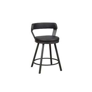 Homelegance Appert Industrial Counter Height Dining Room Set in Grey/Black