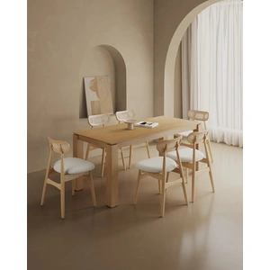 Manhattan Comfort Rockaway 70.86-inch Solid Wood Dining Room Set w/Colbert Chairs