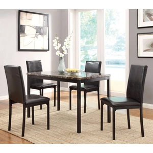 Homelegance Tempe Transitional Dining Room Set, Brown/Black
