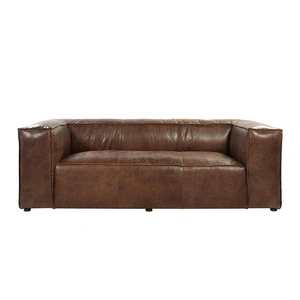 AF Modern Brancaster Vintage Top Grain Leather Sofa, Brown