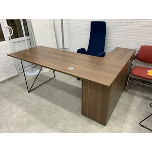 NARBUTAS Air Office Desk w/Extended Top & Left Cabinet