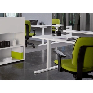 NARBUTAS Easy 47.2-inch Adjustable 2-Column Sit-Stand Office Desk