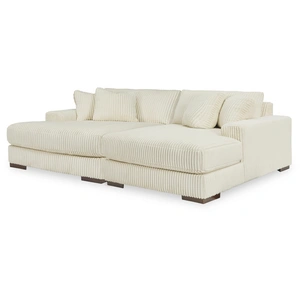 Ashley Furniture Lindyn 2-Piece Polyester Double Chaise Sofa