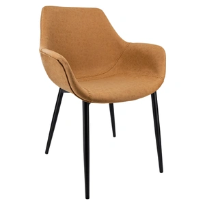 LeisureMod Markley Leather Dining Armchair